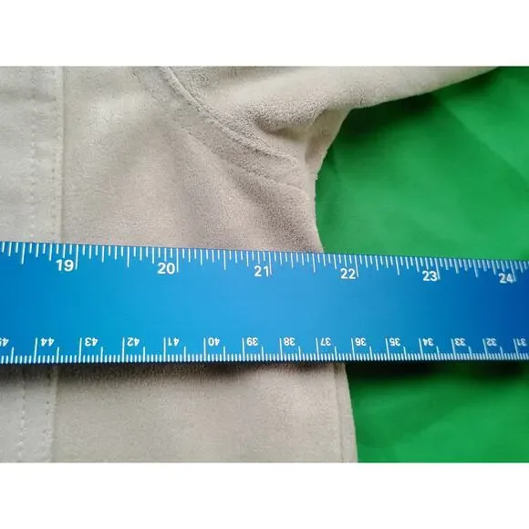 Evereve Arli Faux Suede Pearl Snap Front Shirt Minimal Western - Picture 8 of 9